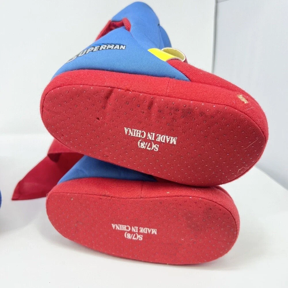 Spider-Man Superman Toddler Slipper Booties Sz S 6/7